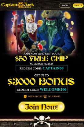 No Deposit Bonus at Captain Jack Casino: 50 Free Chip No Deposit Bonus at Captain Jack Casino: 50 Free Chip