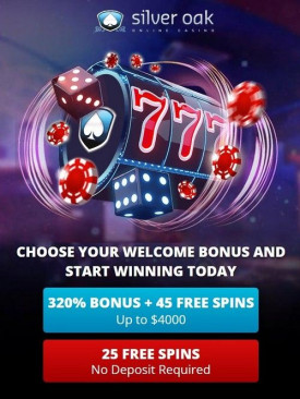 25 Free Spins No Deposit Bonus for US Players at Silver Oak Casino 25 Free Spins No Deposit Bonus for US Players at Silver Oak Casino